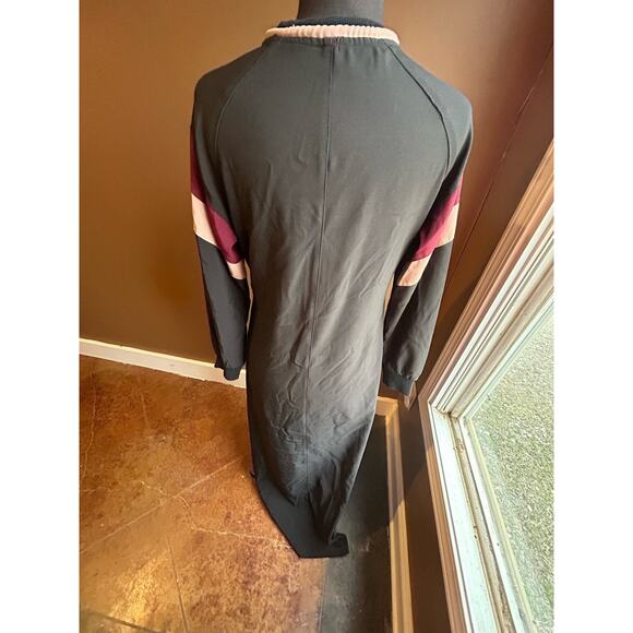 Palestinian Abaya Color Block Zipper Black GUC - Picture 4 of 6